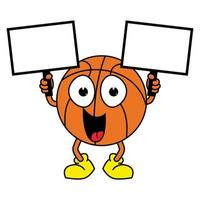 cute basket ball cartoon illustration vector