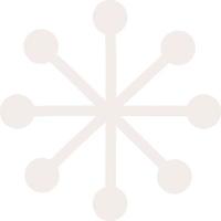 Snowflake minimalism isolated Vector illustration on white background