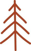 árbol de navidad al estilo del minimalismo en un fondo transparente blanco vector