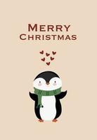 Cute Christmas Animal cards Vector illustration