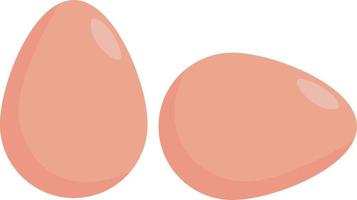 Cute cartoon fresh raw eggs vector illustration