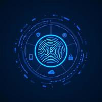 fingerprint cyber interface vector