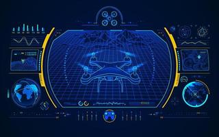 drone technology interface vector