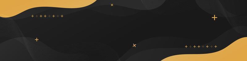 Abstract Black Fluid Wave Banner Template vector