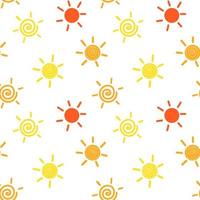 Vector pattern with different suns