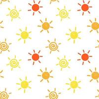 Vector pattern with different suns