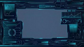 tech interface frame vector