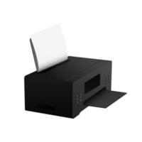 printer with paper vector