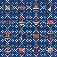 Grandma knitting pattern for Ugly Sweater vector