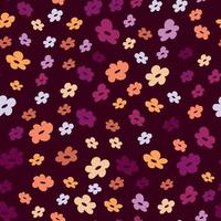 Colorful daisies seamless vector pattern