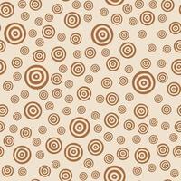 Circles drawn by hand beige pattern vector