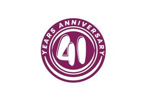 41 years anniversary logo and sticker design vector