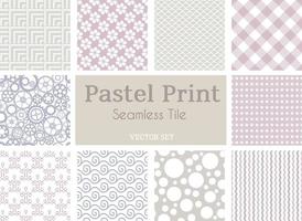 Silhouette of a floral pattern tile pastel cut file vector seamless set