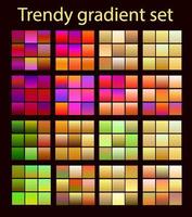 Set swatches colorful gradient background violet palette of vector patterns for design and web concept art