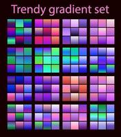 Set swatches colorful gradient background violet palette of vector patterns for design and web concept art