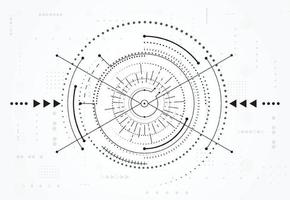 Fondo de tecnología moderna. elementos de la pantalla de destino. Esquema de la interfaz de usuario de hud para empresas. ilustración vectorial vector