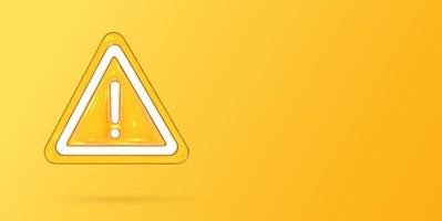 Caution sign 3d vector