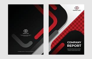 Red And Black Company Book Cover vector