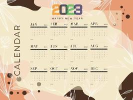 Nice Calendar new background 2023 vector