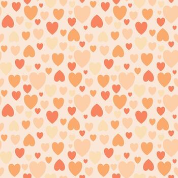 Seamless pattern with autumn hearts. Patterns for decoration. vector
