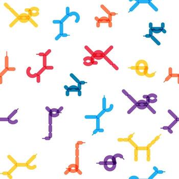Balloon animals pattern vector