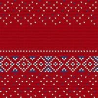 Traditional knitting pattern for Ugly Sweater vector