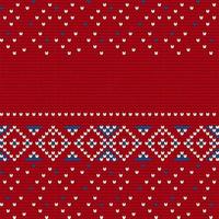 Traditional knitting pattern for Ugly Sweater vector