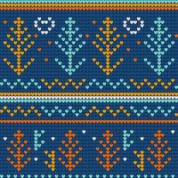 Christmas ugly sweater blue seamless pattern vector