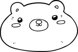 line drawing cartoon bear vector