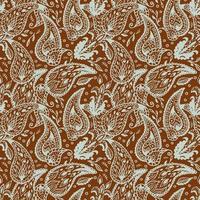 Seamless pattern in two colors Paisley design