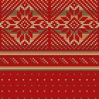 Red Seamless Pattern of Christmas Ugly Sweater vector
