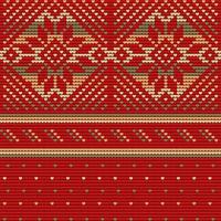 Red Seamless Pattern of Christmas Ugly Sweater vector