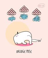 Yoga Cat in Bridge pose vector