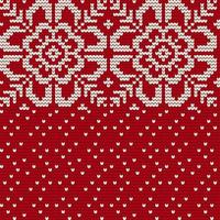 Traditional knitting pattern for Ugly Sweater vector