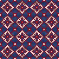 Traditional knitting pattern for Ugly Sweater vector