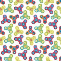 Fidget spinner toy seamless pattern vector