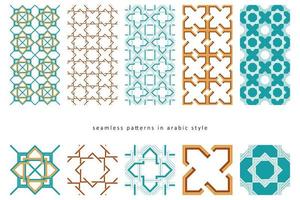 Arabic seamless patterns vector