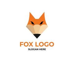 Creative Fox pencil logo concept, education design template, fox and pencil logo for your company vector