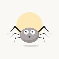 cute spider halloween icon cartoon illustration vector