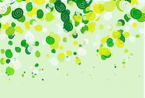 Light Green, Yellow vector pattern with liquid shapes.