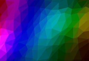 Dark Multicolor, Rainbow vector polygon abstract background.