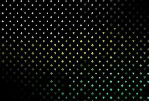 Dark green, yellow vector texture with playing cards.