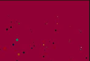 Light Multicolor, Rainbow vector texture in poly style with circles, cubes.