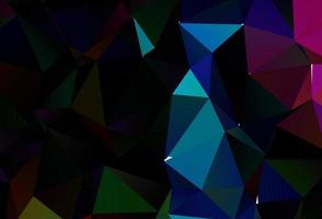 Dark Multicolor, Rainbow vector polygon abstract layout.