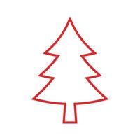 Pine tree illustration vector flat design template