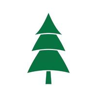 Pine tree illustration vector flat design template