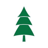 Pine tree illustration vector flat design template