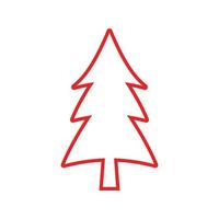 Pine tree illustration vector flat design template