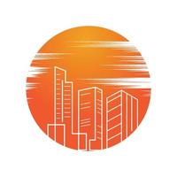 City skyline, city silhouette vector illustration in flat design