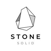 diseño de plantilla creativa de logotipo abstracto de silueta de piedra natural con contorno. logotipo para empresa, empresa, símbolo. vector